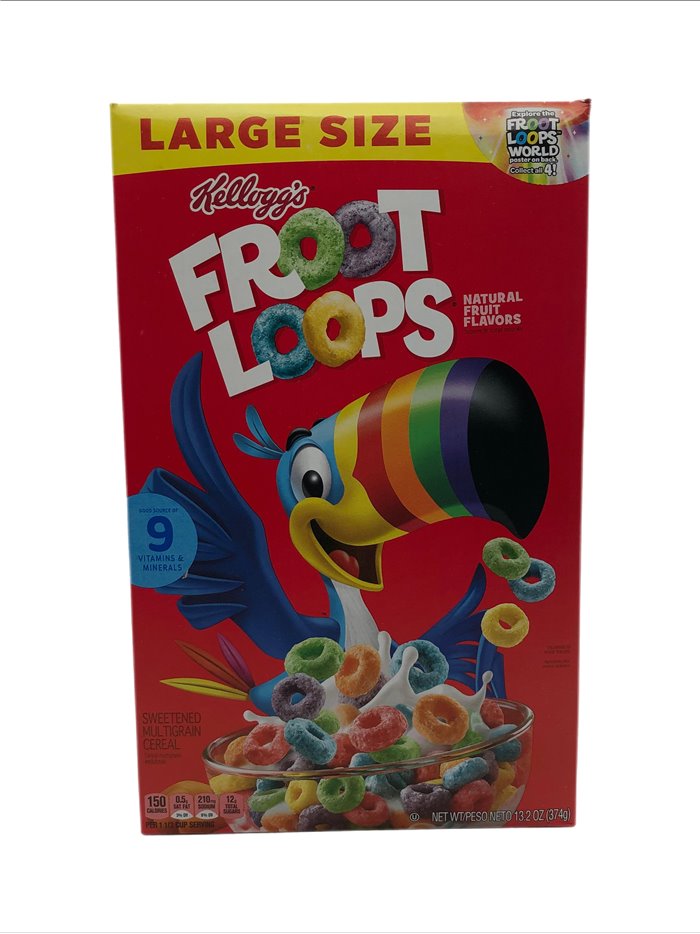 28675 - Kellogg's Froot Loops - 13.2  oz. (Case of 10) - Box:  - Loc: R2