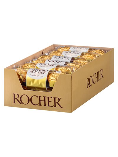 8205 - Ferrero Rocher Fine Chocolate - 12 Pack / 3 Count - Box:  - Loc: M2