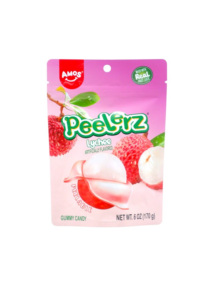 34374 - Amos. Peelerz Gummies Lychee. 6oz - 12ct. (Case Of 12) - Box:  - Loc: L11