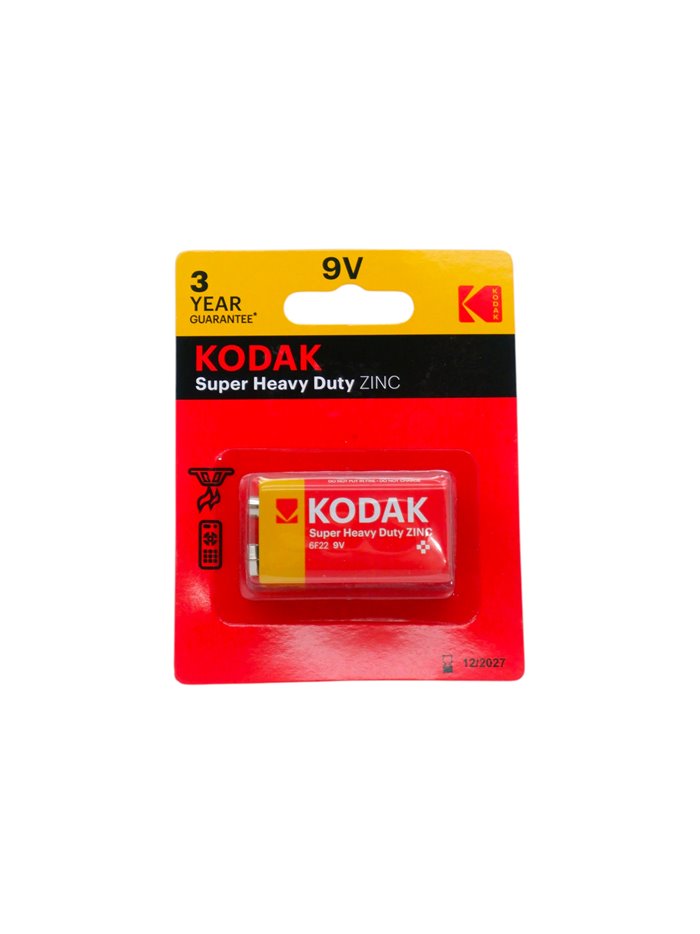 34504 - Kodak Batteries, 9V - 12ct - Box:  - Loc: J2