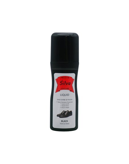34532 - Silva Liquid Black Shoe Polish, 75ml - Box:  - Loc: J5